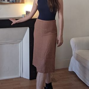 Linen Agnes B Midi Skirt